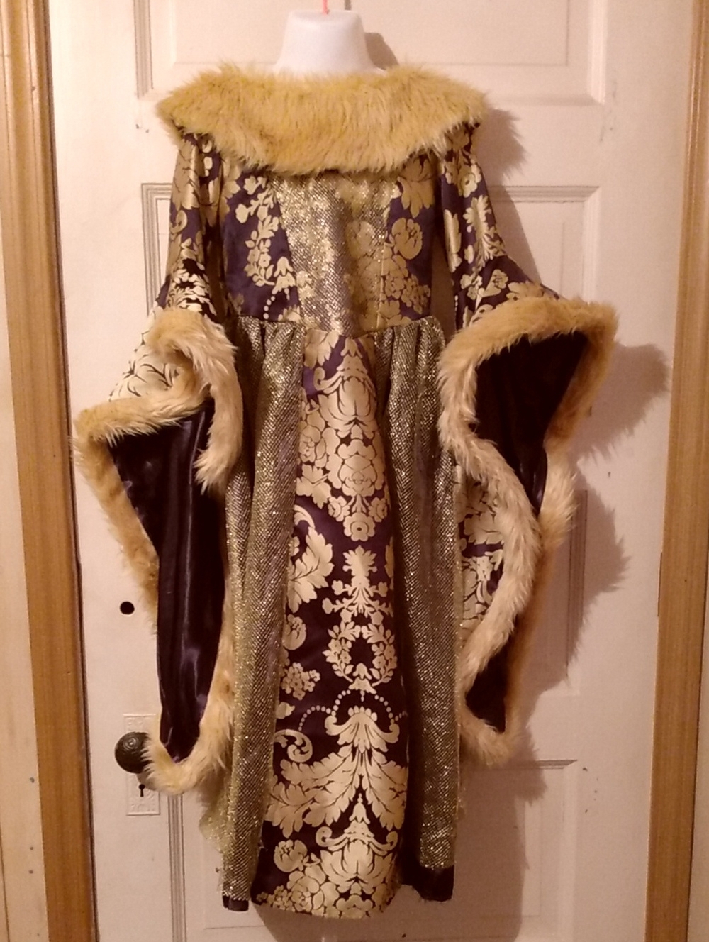 Chasing Fireflies Majestic Royal Princess Gown With Faux Fur Trim Pagentry